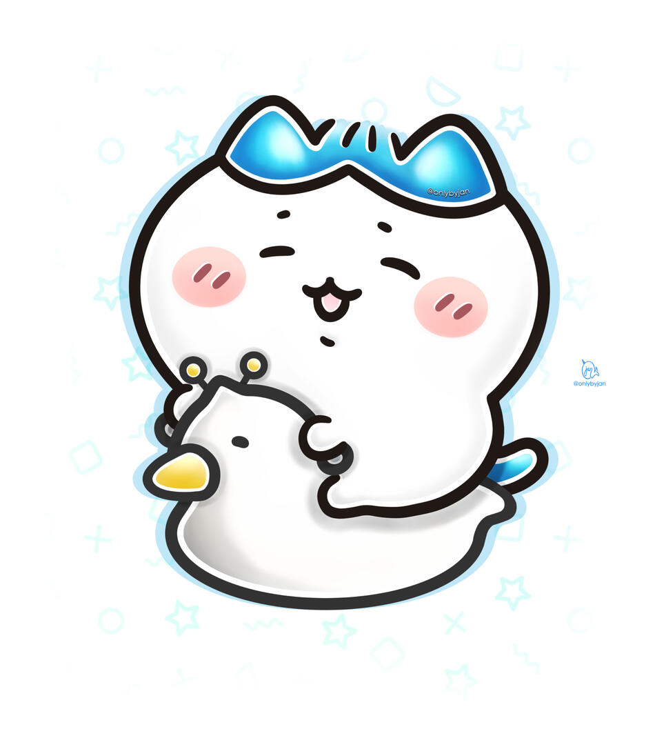 Hachiware on duck Hachiware on duck