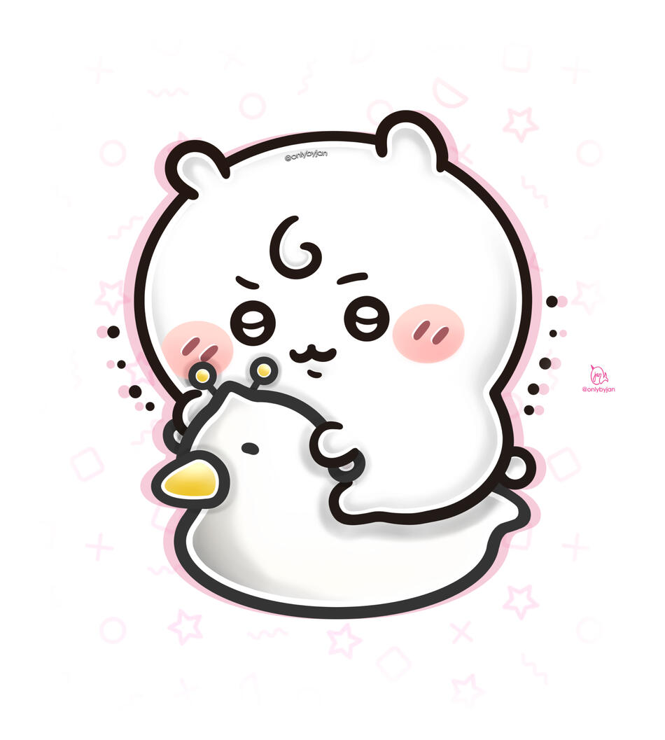Chiikawa on duck Chiikawa on duck
